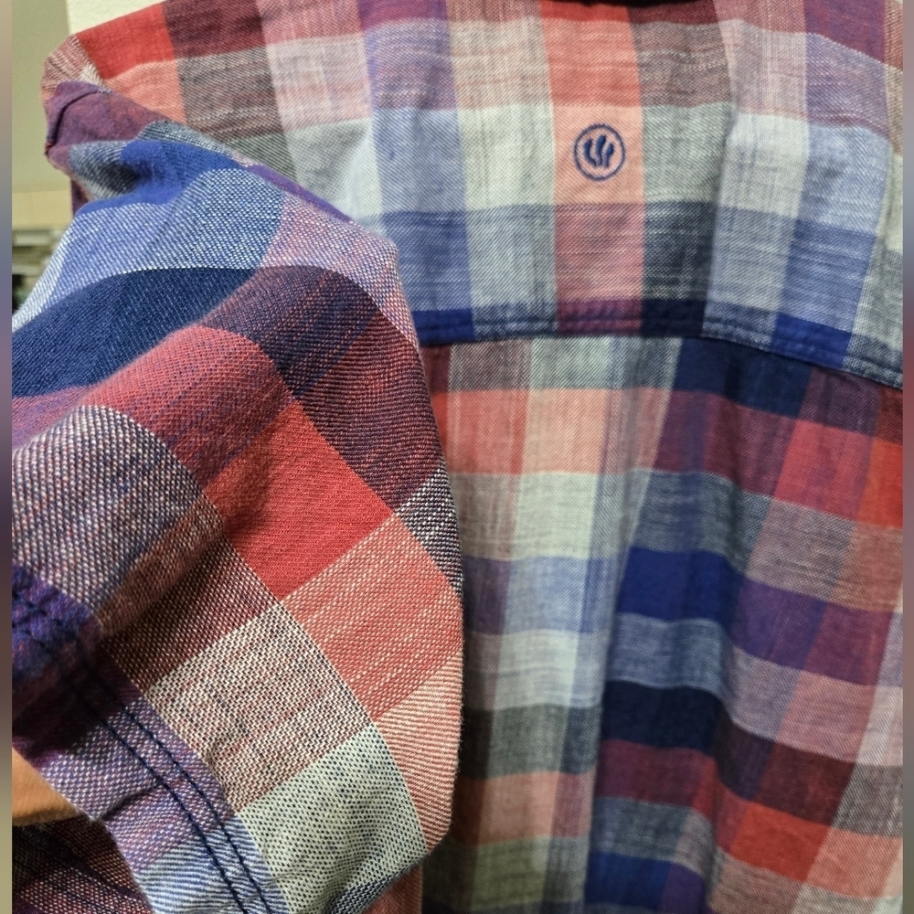 Fat Face Button Up Cotton Plaid XL Gorpcore Natural Travel Beach Summer EUC Hike